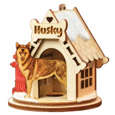 NEW - Ginger Cottages K9 Wooden Ornament - Husky